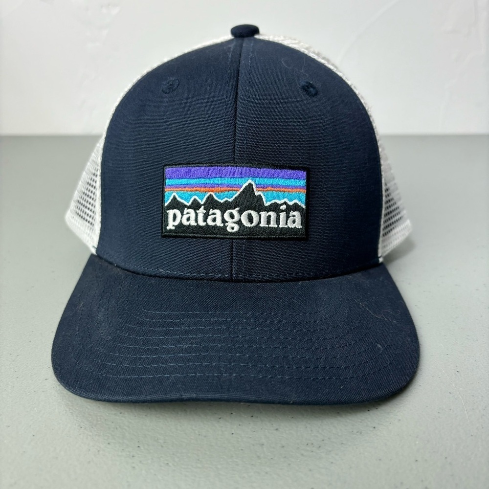 Patagonia Baseball Hat Cap Adjustable Snap Back Unisex Adult Navy White